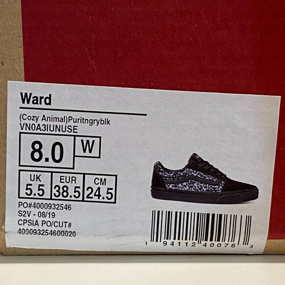 Vans Black and Blue Leopard Print Sneakers - Picture 12 of 12